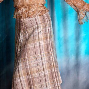 Vintage 70's Plaid Aline Skirt From Jr.Things